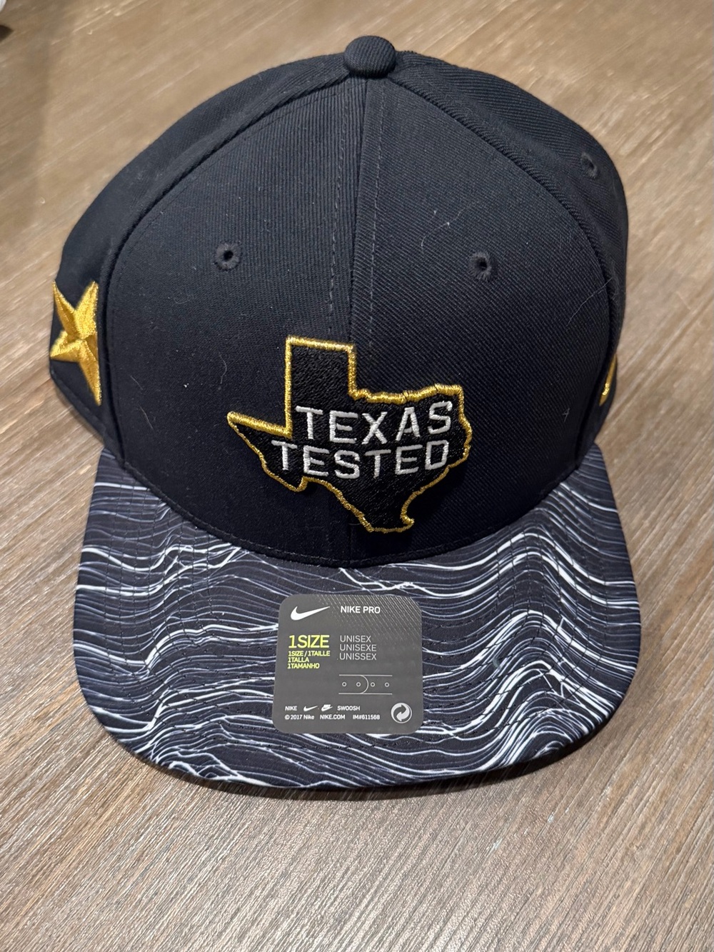 Nike Black & Gold Texas Tested Snapback Hat